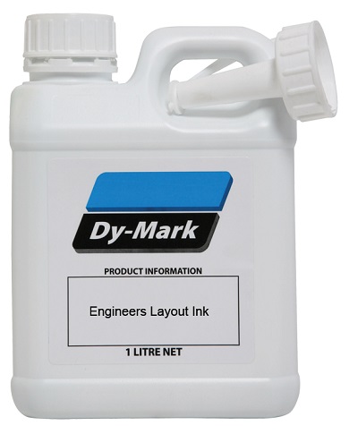 DY-MARK ENGINEERS LAYOUT INK 1 LITRE CONTAINER RED